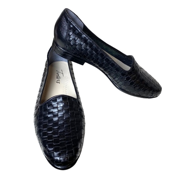 Trotters The Lizette Leather Woven Black Loafers Women’s Size 5 Medium T5158-591 - Picture 2 of 10